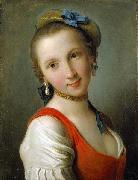 Pietro Antonio Rotari A Girl in a Red Dress oil painting